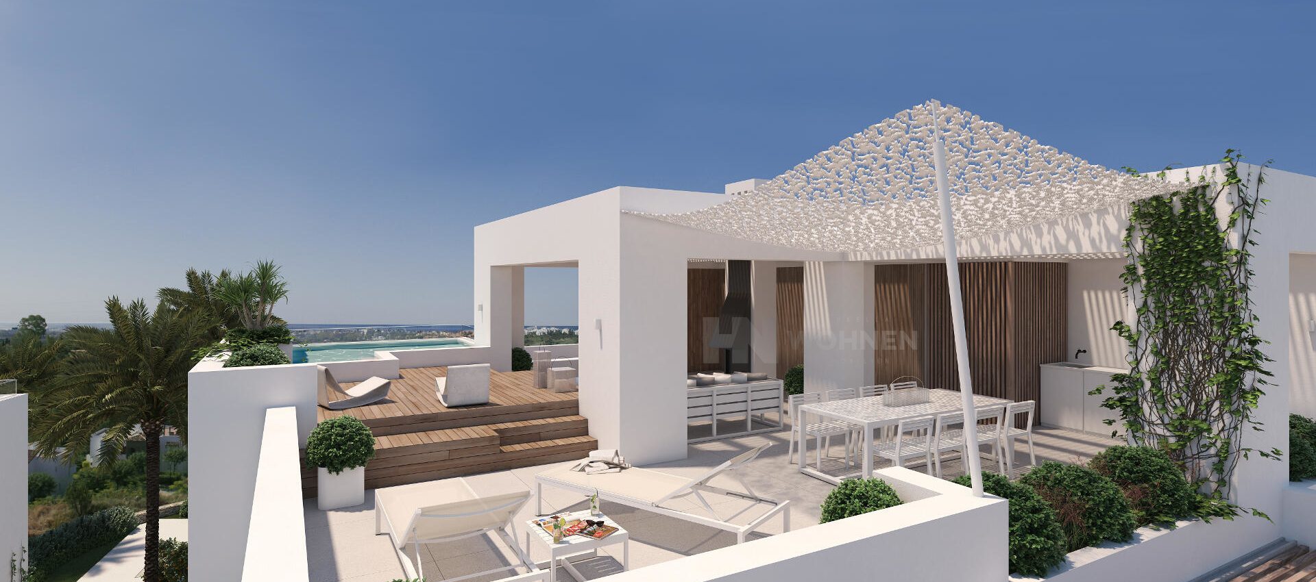Luxury contemporary apartments with great panoramic views to the sea
