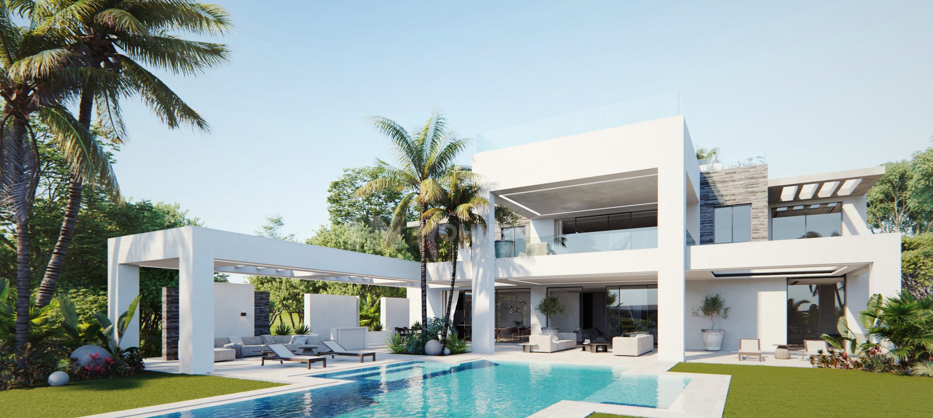 Luxus-Villa in erster Linie zum Golfplatz in Los Flamingos