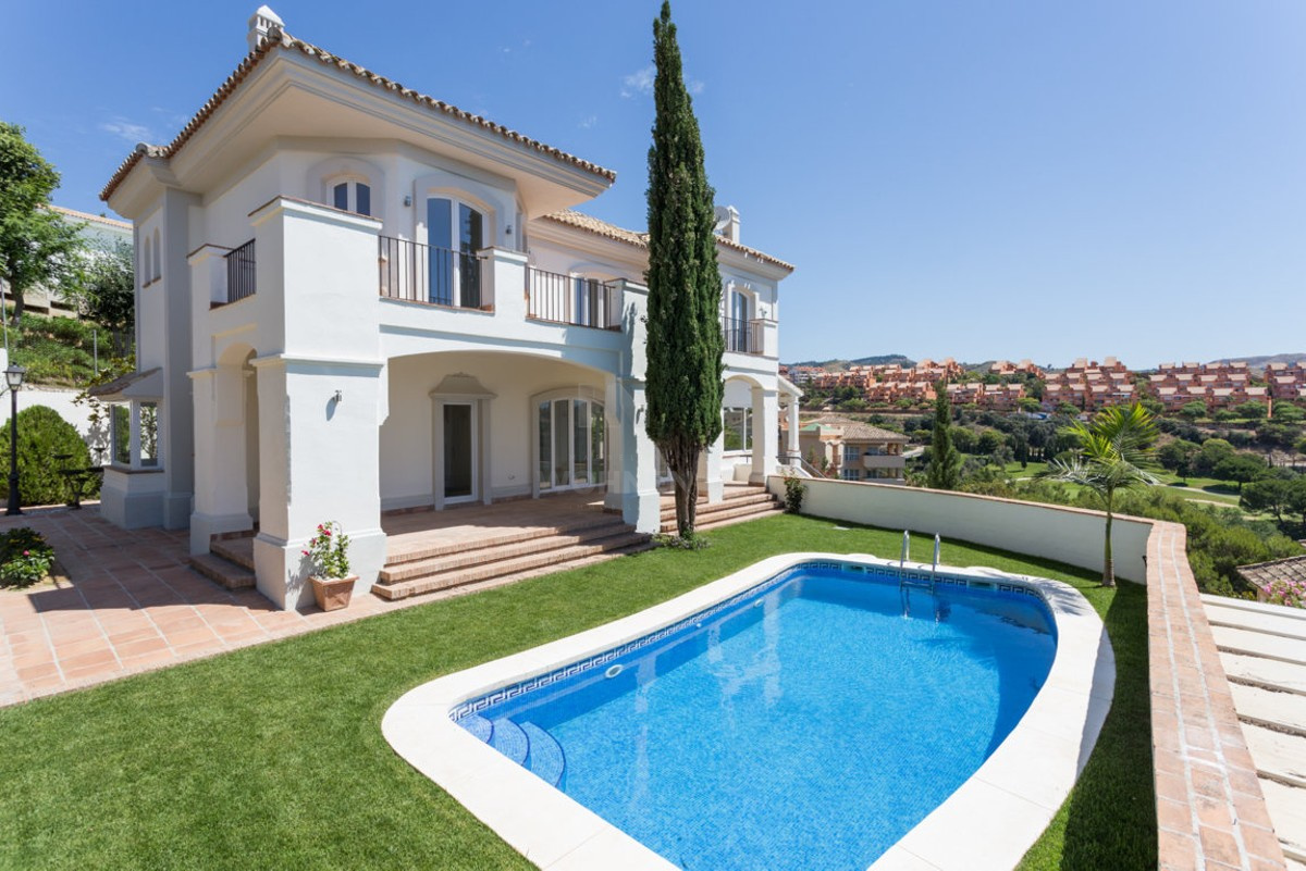 Mediterranean-style villa with amazing sea views overlooks the golf course