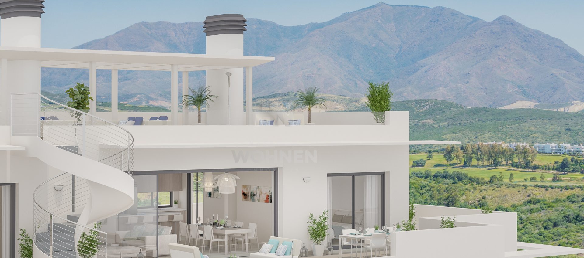 Brand new contemporary high-level housing located next to the best Golf Resort in Europe