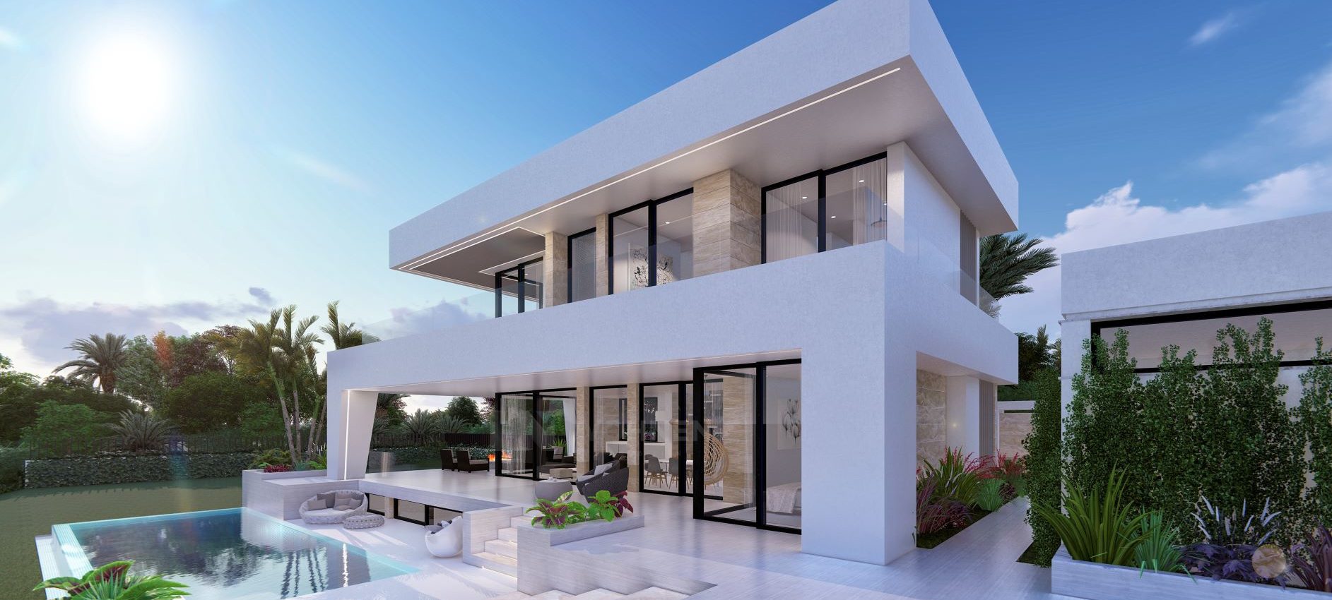 Moderne Villa mit Blick auf das Mittelmeer in La Cala Golf Resort