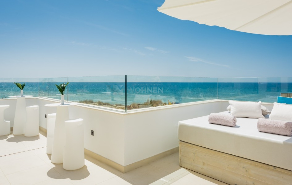 Stunning luxury villa situated on the beach at Costabella El Arenal, Marbella