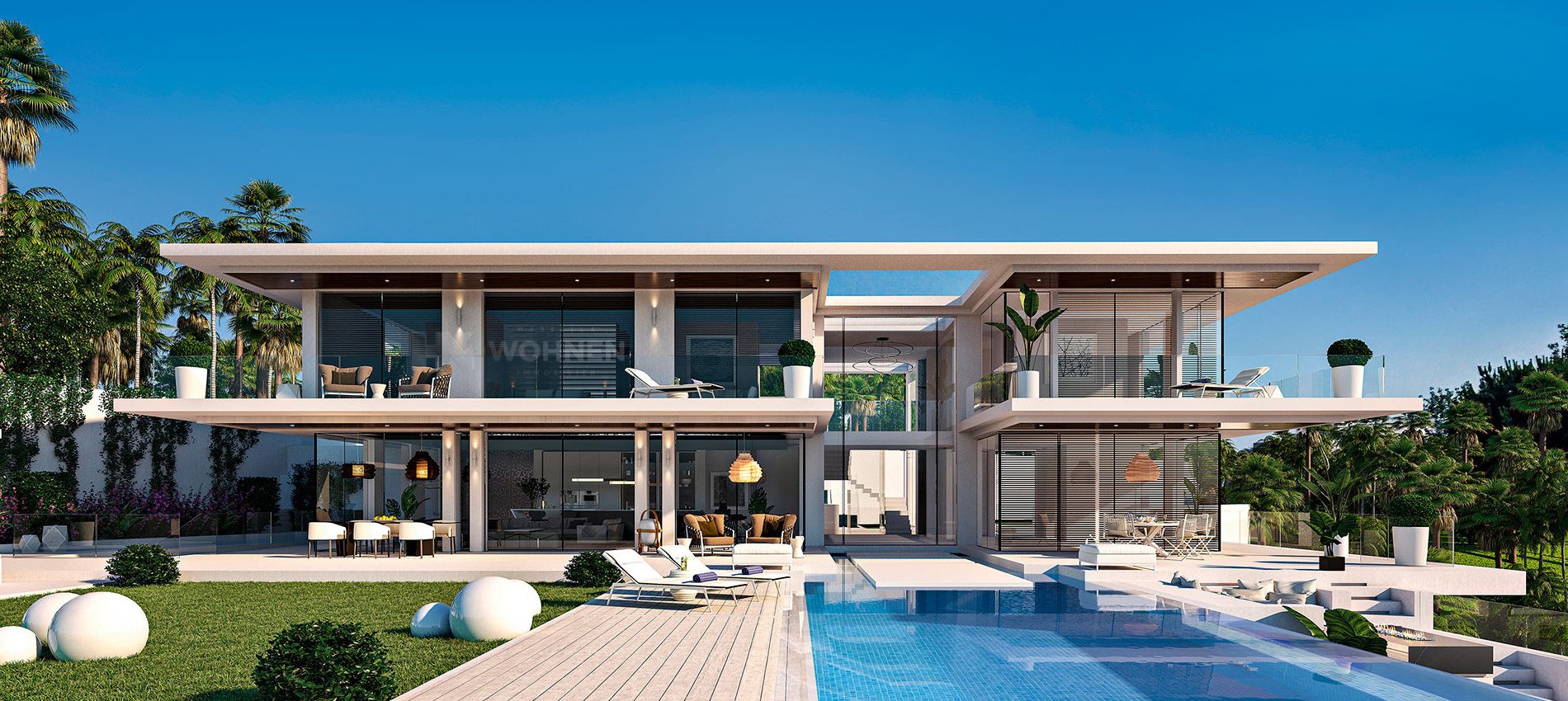 Moderne Villa im neuen kalifornischen Stil