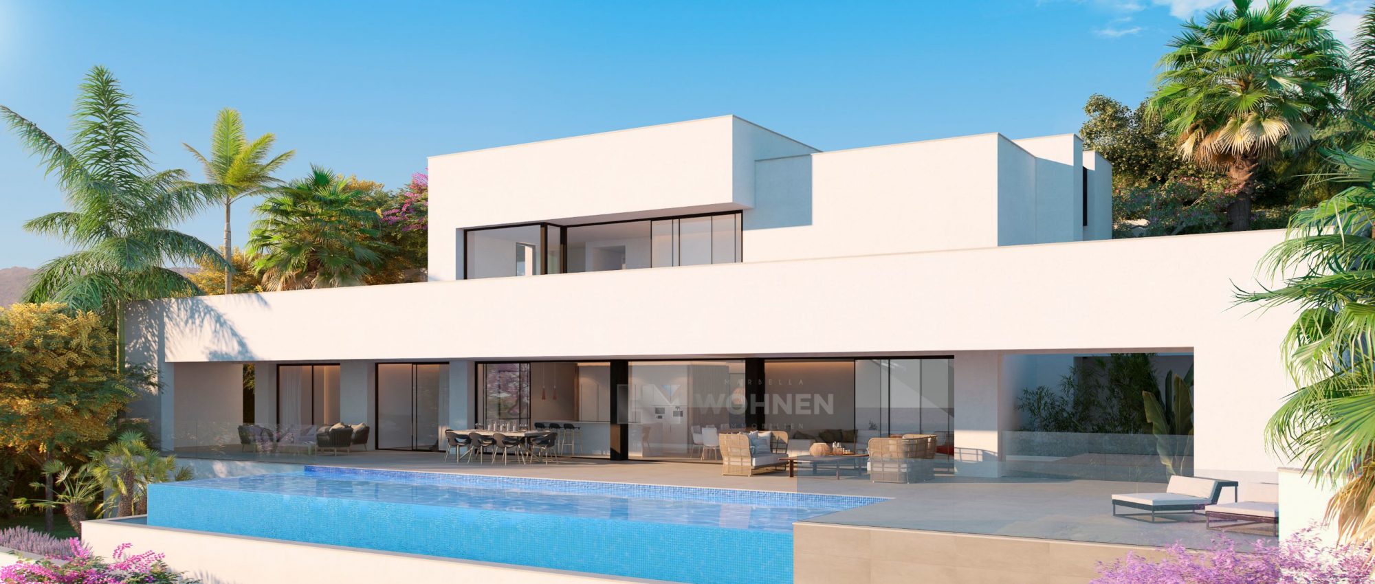 Stunning designer villa with open sea views in Los Flamingos Golf Resort