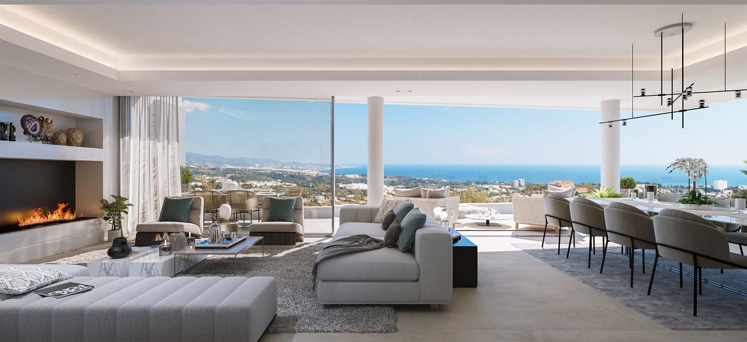 Luxurious penthouse apartment with breathtaking sea views