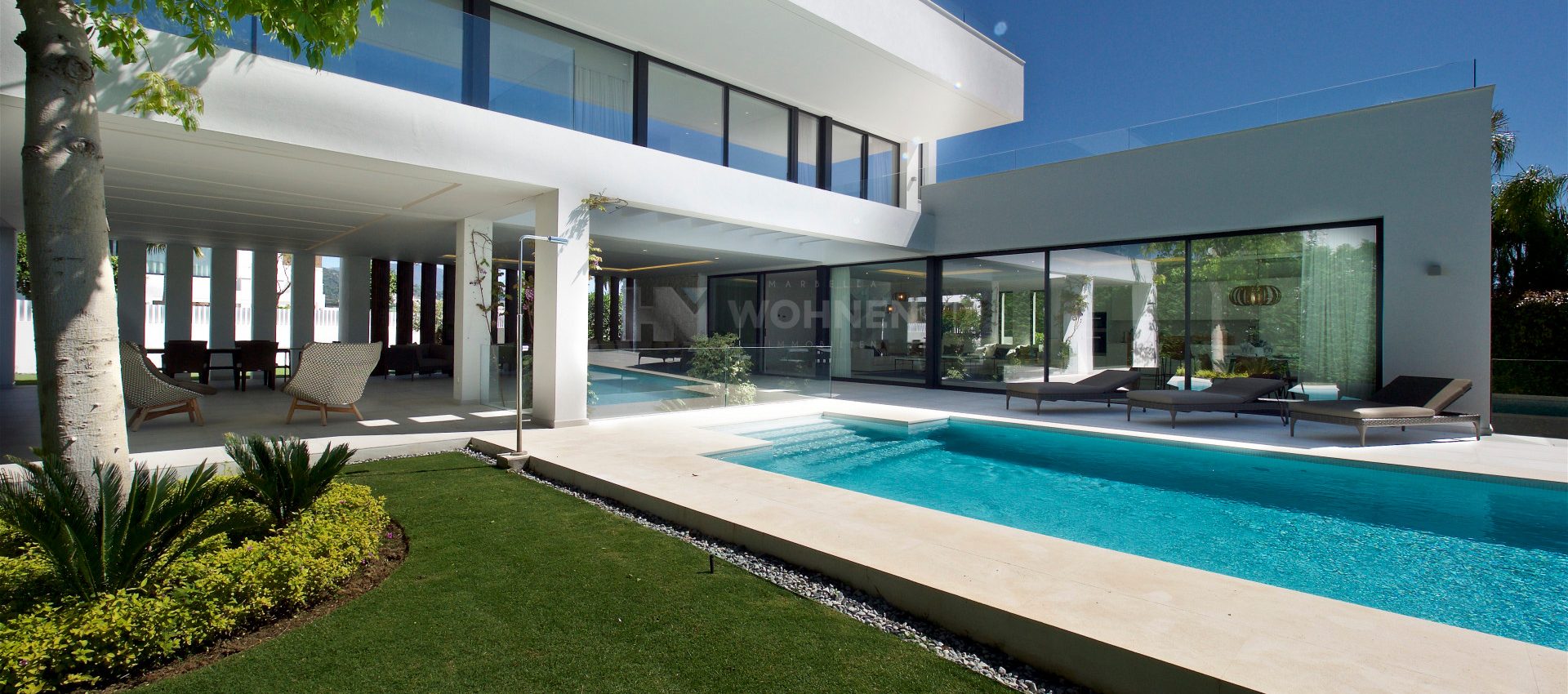 Modern luxury villas with panoramic views