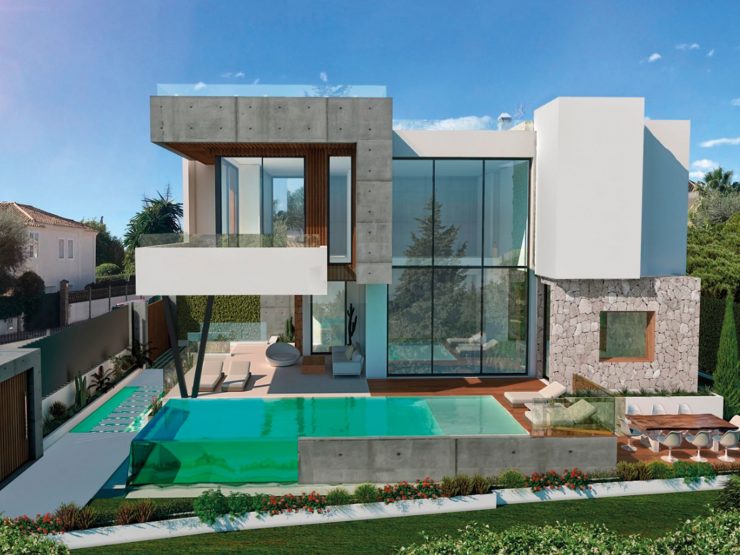 Two strikingly modern villas on the Marbella beachside