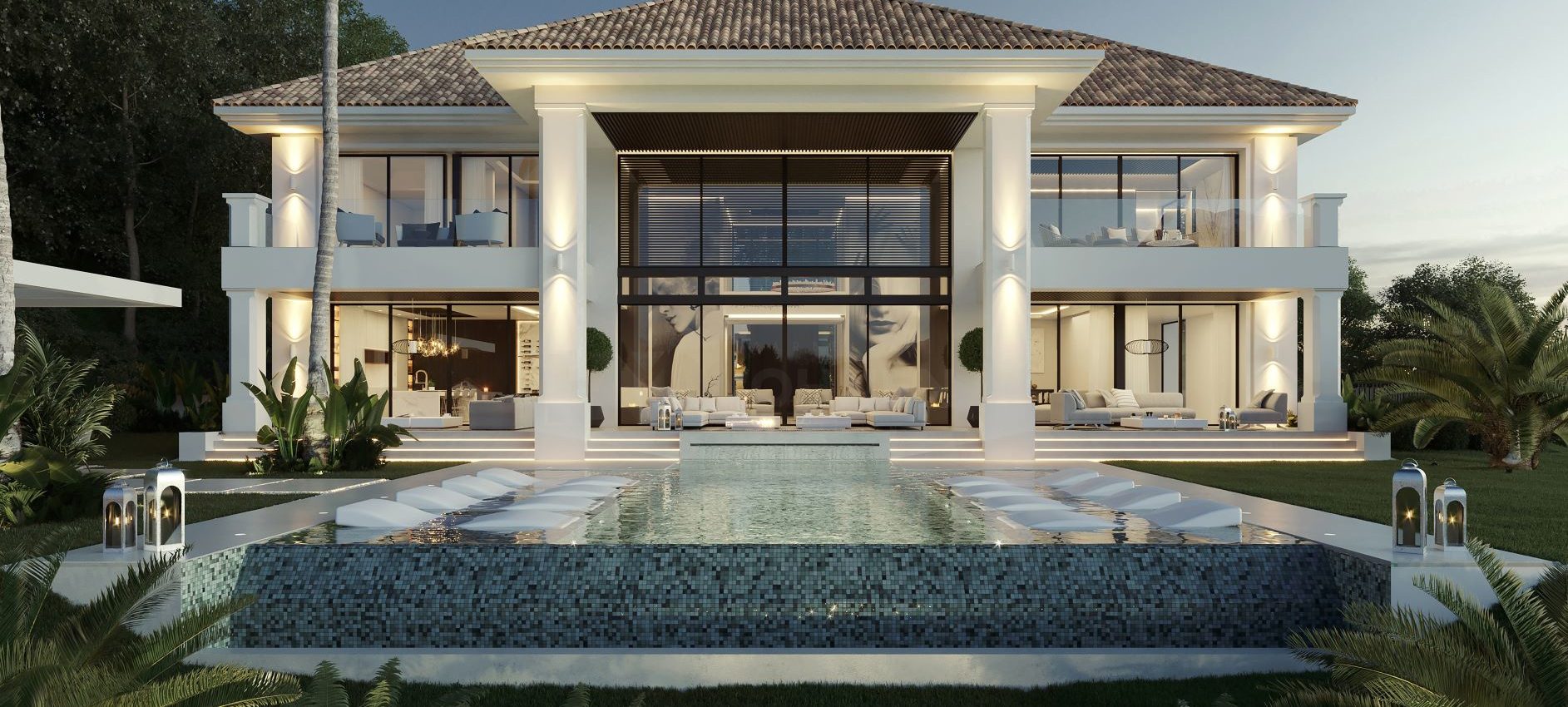 Neubau Villa in einer zeitgenössischer mediterraner Architektur – Marbella