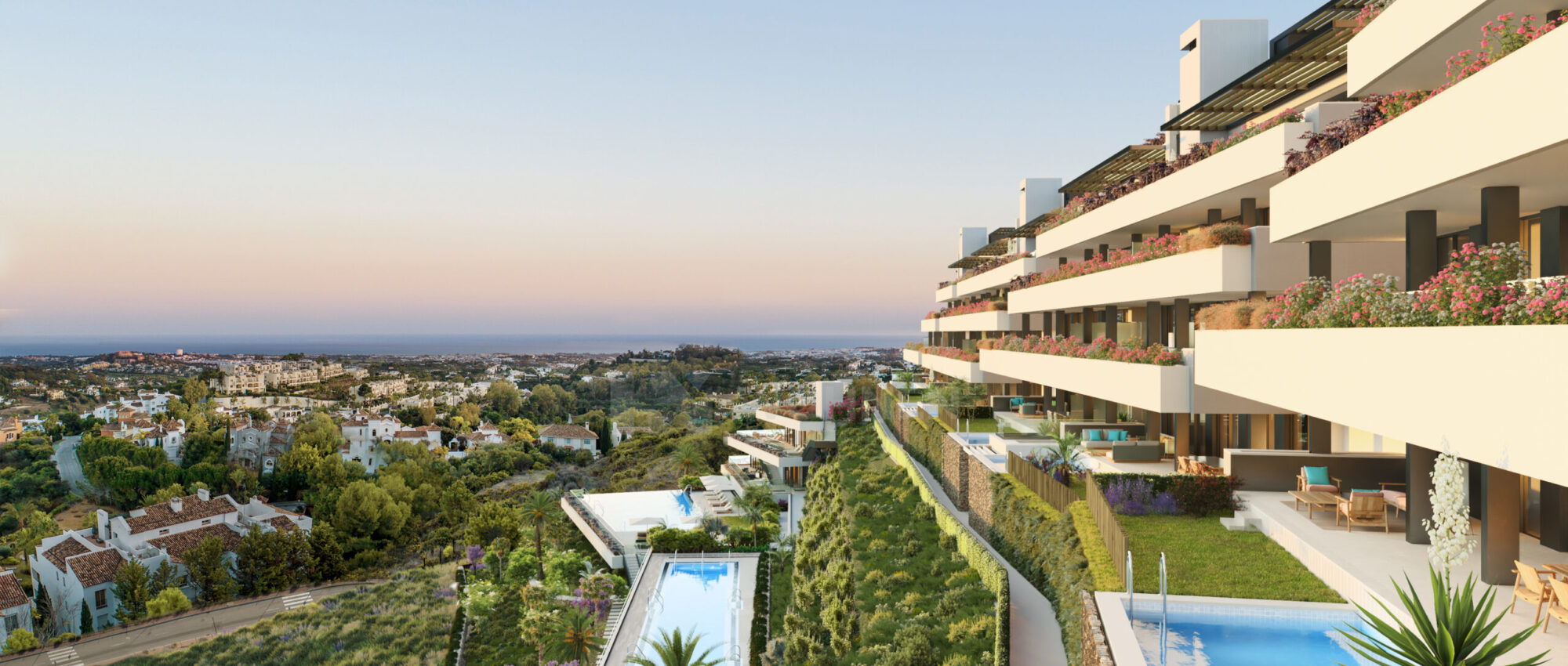Brand new apartment project with panoramic sea views in Marbella