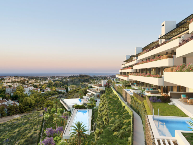 Proyecto de apartamentos a estrenar con vistas panorámicas al mar en Marbella