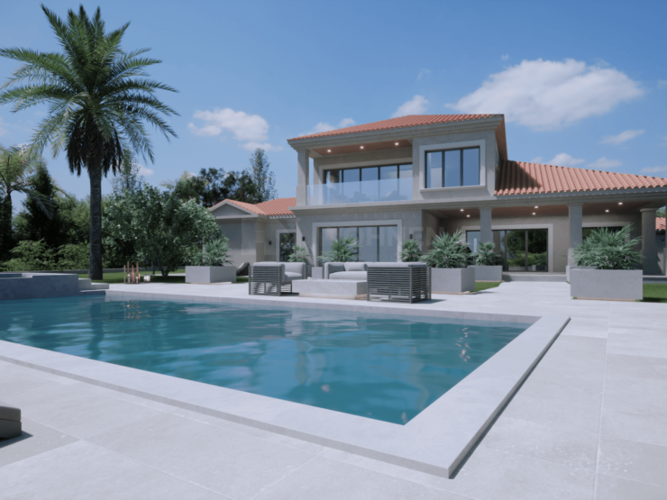 Moderna villa de estilo andaluz en primera línea de golf