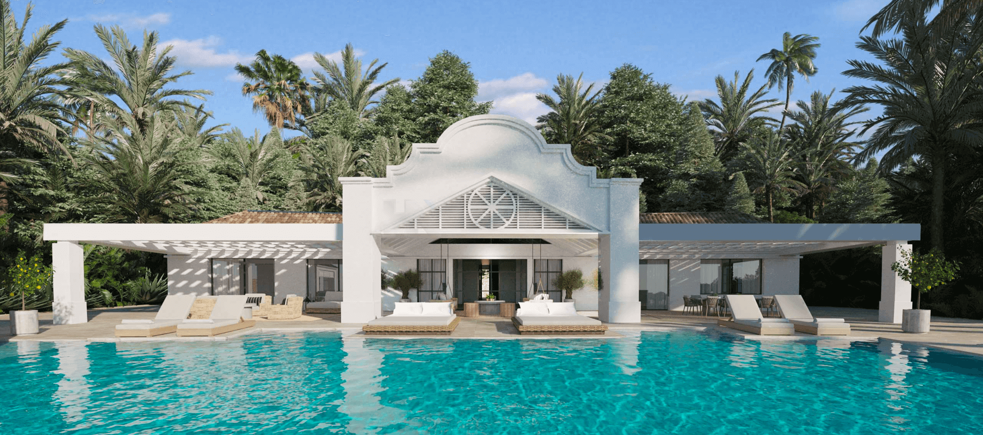 Luxury villa overlooking several golf courses, La Concha and the sea