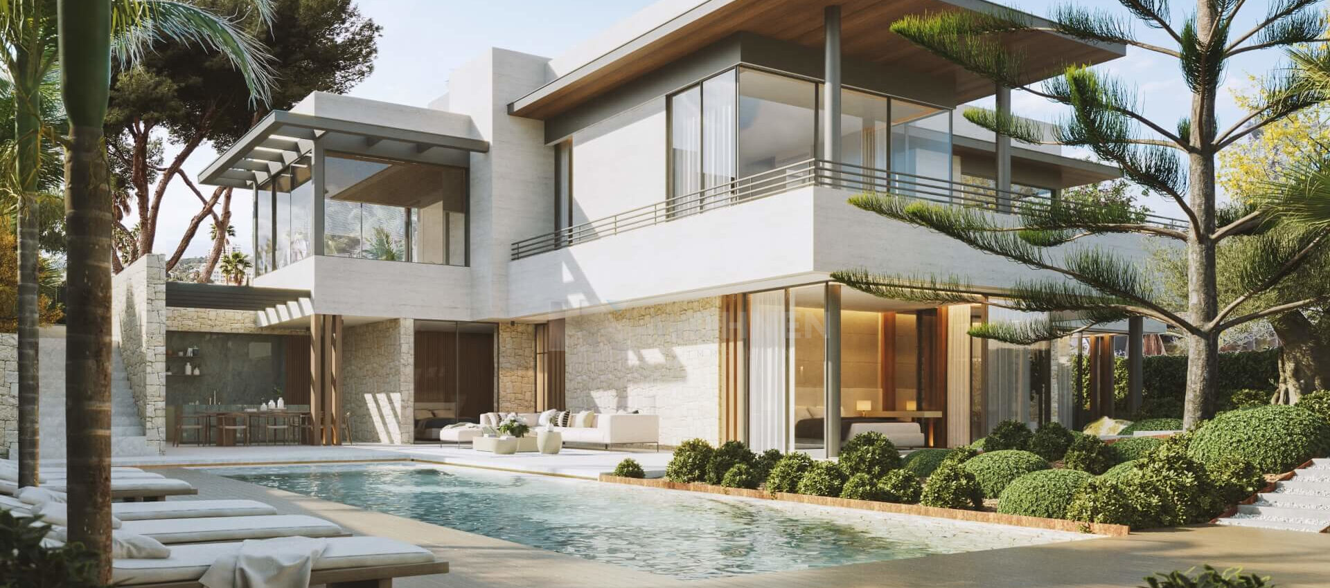 Stunning modern villa with panoramic sea views Golden Mile Marbella