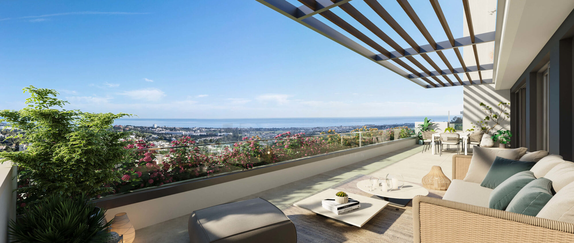 Brandneues Penthouse mit Panoramablick auf das Meer in Marbella