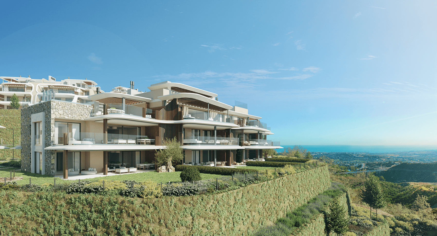 Impressive apartments with spectacular panoramic views of the coast