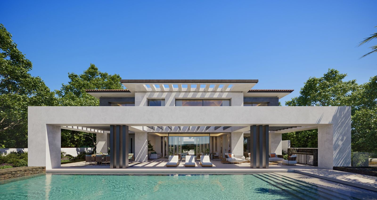 Moderne und luxuriöse Villa in La Quinta mit unglaublichem Blick auf das Meer und die Berge