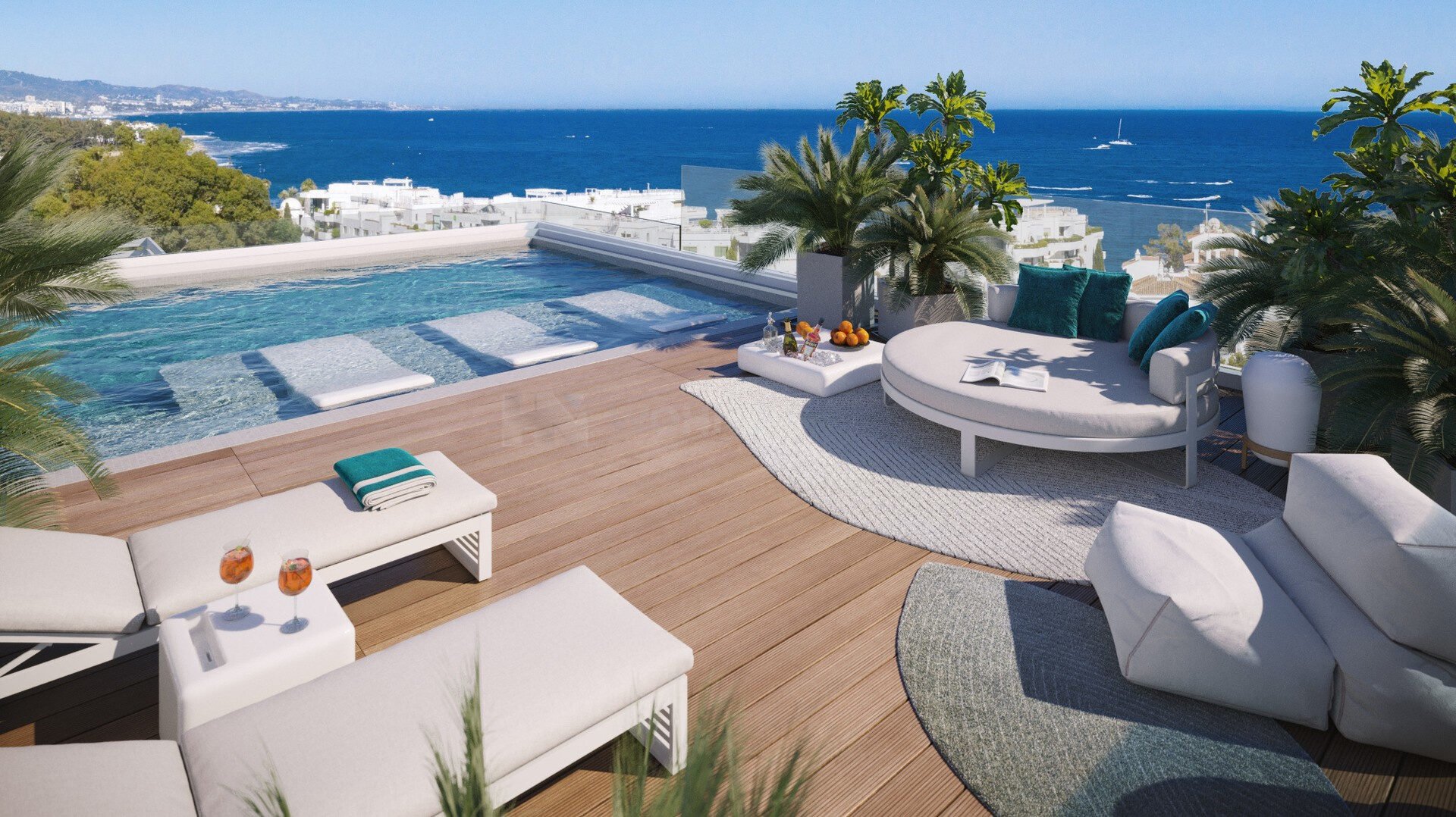 Luxuriöses Duplex-Penthouse mit atemberaubendem Panoramablick im Herzen der Goldenen Meile von Marbella