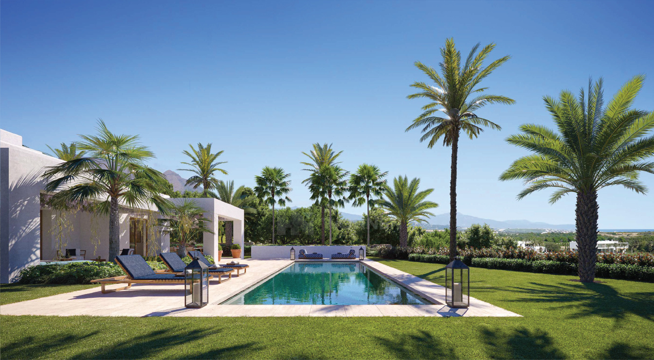 Luxurious villa with views of the Finca Cortesín golf course and the Mediterranean Sea