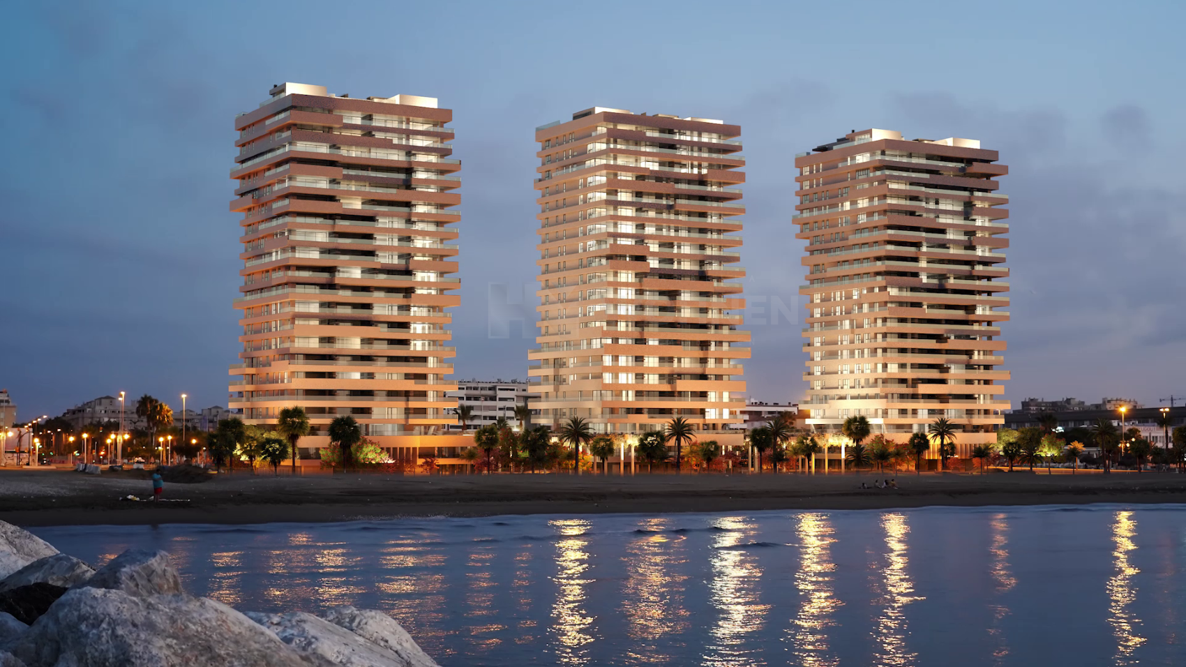 Apartamento de lujo en primera linea de playa con diseño moderno de vanguardia en Malaga
